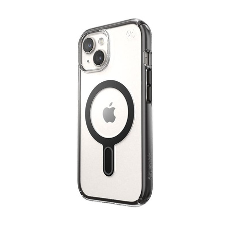 Speck Presidio Perfect-Clear ClickLock & Magsafe - iPhone 15 Case (Clear / Frosted Black / Slate Grey)