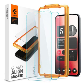 Spigen Alm Glas.TR 2-Pack - Tvrzené sklo pro telefon Nothing Phone 2a / 2a Plus (2 ks.) (Transparentní)