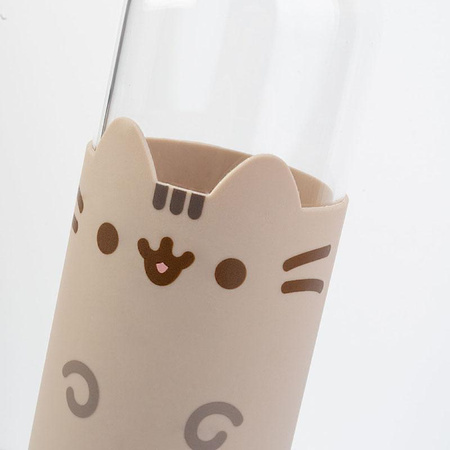 Pusheen - Glass water bottle 500 ml