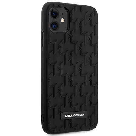 Karl Lagerfeld Monogram 3D Pattern - Coque iPhone 11 (Noir)