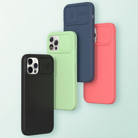 Nillkin CamShield Silky Magnetic - Etui Apple iPhone 12 / 12 Pro z osłoną aparatu (Orange Pink)