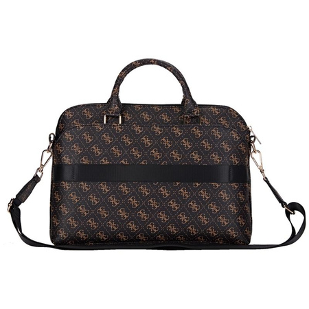 Guess New 4G Zipper Pocket Triangle Logo - 15" Notebook Bag (black)