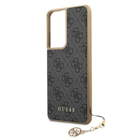 Kolekce Guess 4G Charms - pouzdro pro Samsung Galaxy S21 Ultra (šedé)