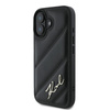 Karl Lagerfeld Quilted Signature - Étui pour iPhone 16 (noir)