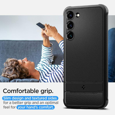 Spigen Rugged Armor - Étui pour Samsung Galaxy S23+ (Noir mat)