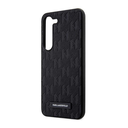 Karl Lagerfeld Saffiano Monogram Metal Logo - Étui Samsung Galaxy S23 (noir)