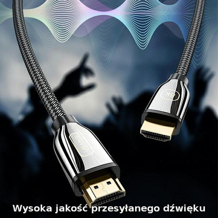 USAMS US-SJ497 - Kabel HDMI - HDMI 2.1 2m z obsługą 8K 60 Hz / 4K 120 Hz (czarny)