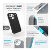 Speck Presidio2 Grip ClickLock & Magsafe - Coque pour iPhone 15 Pro (Noir / Gris ardoise / Blanc)