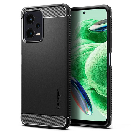 Spigen Rugged Armor - Gehäuse für Xiaomi Redmi Note 12 5G/POCO X5 5G (Schwarz)