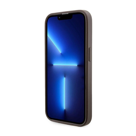 Guess GCube Stripes MagSafe - Schutzhülle für iPhone 14 Pro (Braun)