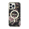 Guess Flower MagSafe - Coque pour iPhone 14 Pro Max (Noir)