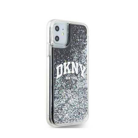 DKNY Liquid Glitter Big Logo - iPhone 11 tok (fekete)