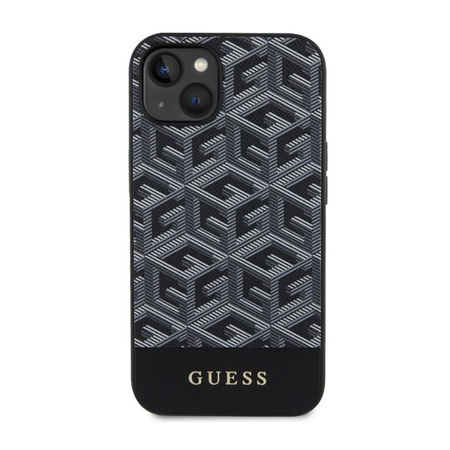 Guess GCube Stripes MagSafe - pouzdro pro iPhone 14 Plus (černé)