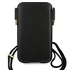 Guess Saffiano Pouch - Torebka na telefon S/M max 6.1" (czarny)