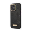 Guess Peony Logo Plate MagSafe - Etui iPhone 13 Pro Max (czarny)