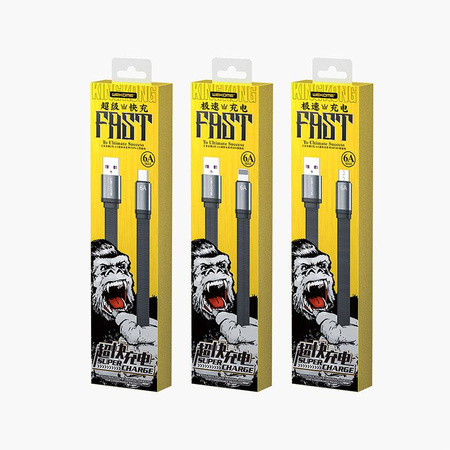 WEKOME WDC-156 King Kong 2nd gen - Câble de connexion USB-A à USB-C 6A à charge rapide 1,3 m (Noir)