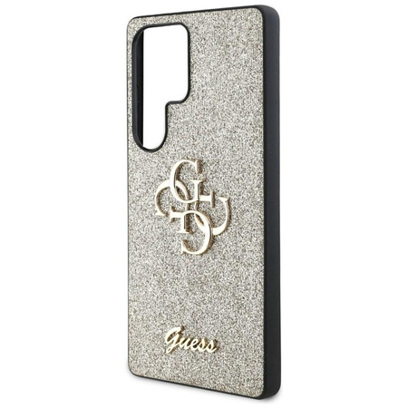 Guess Fixed Glitter Big 4G Metal Logo - étui pour Samsung Galaxy S25 Ultra (Gold)