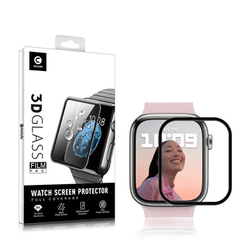 Mocolo 3D Glass Full Glue - Verre de protection pour Apple Watch 7/8 écran 45 mm