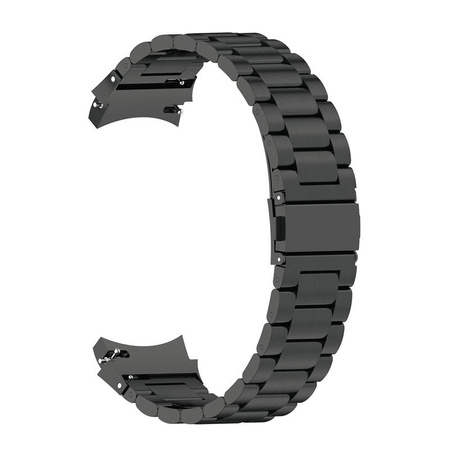 PURO Metal Stainless Steel Band – Pasek / bransoleta ze stali nierdzewnej do Samsung Galaxy Watch 5 / Watch 5 Pro / Watch 4 / Watch 4 Classic (czarny)