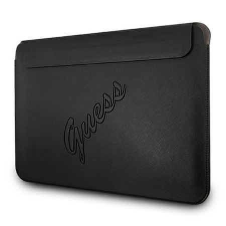 Pouzdro na počítač Guess Saffiano Script - 13" pouzdro na notebook (černé)