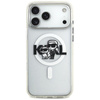Karl Lagerfeld IML Glitter Karl & Choupette Sketch Logo MagSafe - Hülle für iPhone 17 Pro Max (transparent)