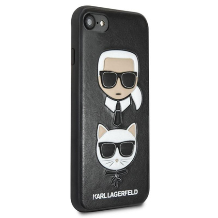 Karl Lagerfeld Embossed Case Karl & Choupette - iPhone SE 2020 / 8 / 7 Case (schwarz)
