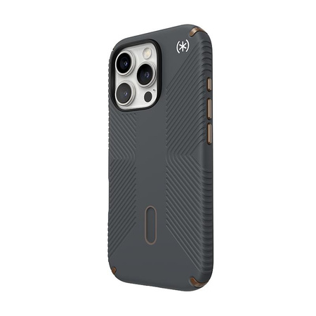 Speck Presidio2 Grip ClickLock & MagSafe - pouzdro pro iPhone 16 Pro (Charcoal Grey / Cool Bronze / White)