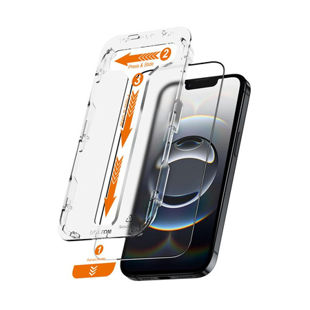 Crong EasyShield 2-Pack - Verre trempé iPhone 16e / iPhone 14 / iPhone 13 / iPhone 13 Pro (2 pièces)