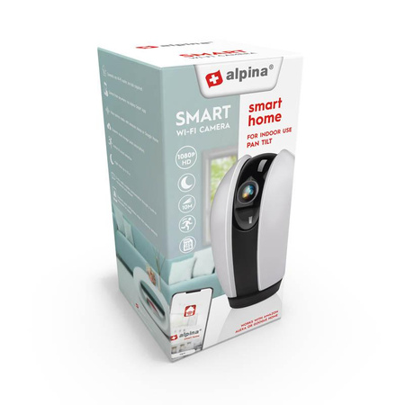 Alpina - Smart Wi-Fi FullHD rotating electronic nanny IP camera