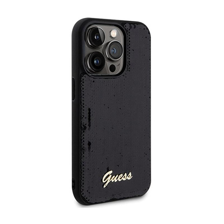 Guess Sequin Script Metal - iPhone 13 Pro Max Case (black)