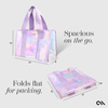 Case-Mate Soap Bubble Beach Tote with Phone Pouch - Waterproof bag with smartphone case, for any occasion (Iridescent)