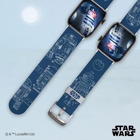 Star Wars - Řemínek pro Apple Watch (R2D2 Blueprints)