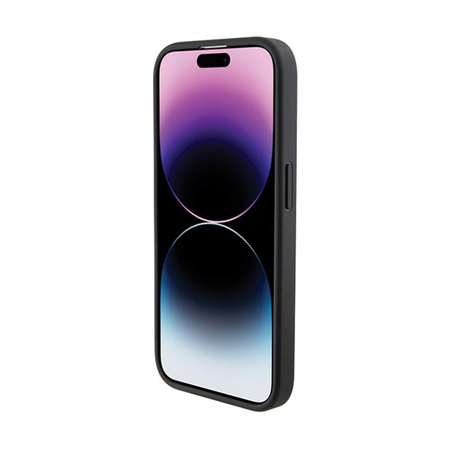 BMW bőrülések mintája - iPhone 15 Pro tok (fekete)