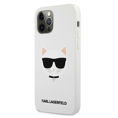 Karl Lagerfeld Choupette Head Silicone - Etui iPhone 12 / iPhone 12 Pro (biały)