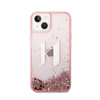 Karl Lagerfeld Liquid Glitter Big Logo tok - iPhone 14 tok (rózsaszín)