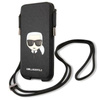 Karl Lagerfeld Saffiano Iconic Karl`s Head Pouch - Phone Bag L
