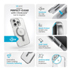 Speck Presidio Perfect-Clear ClickLock & MagSafe - iPhone 16 Pro Case (Clear / Chrome Finish / Serene Silver)