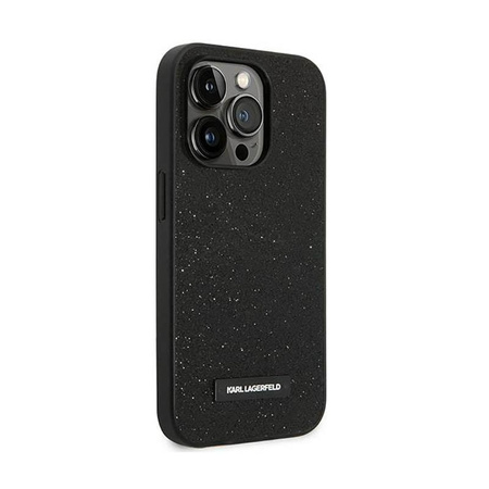 Karl Lagerfeld Glitter Plaque Logo - iPhone 14 Pro Max Tasche (schwarz)