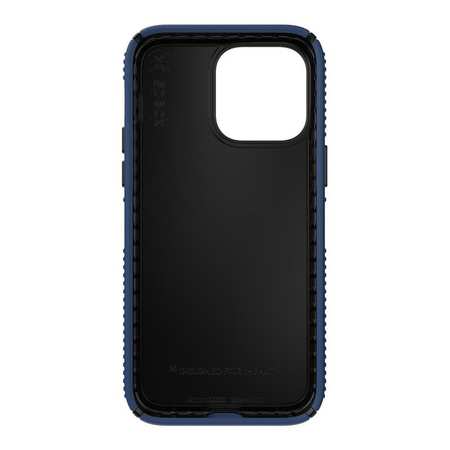 Speck Presidio2 Grip - Rutschfestes Gehäuse für iPhone 14 Pro Max (Küstenblau / Schwarz / Weiß)