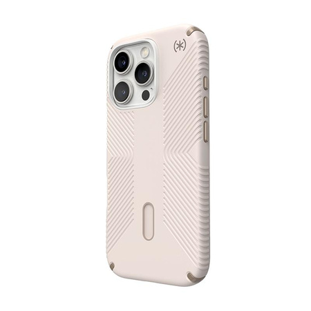 Speck Presidio2 Grip ClickLock & MagSafe - Coque iPhone 16 Pro (Bleached Bone / Heirloom Gold / Hazel Brown)