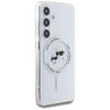Karl Lagerfeld Button Karl & Choupette Heads Printed Logo MagSafe - Samsung Galaxy S25 Case (white)