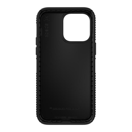 Speck Presidio2 Grip - Coque antidérapante pour iPhone 14 Pro Max (Noir / Noir / Blanc)