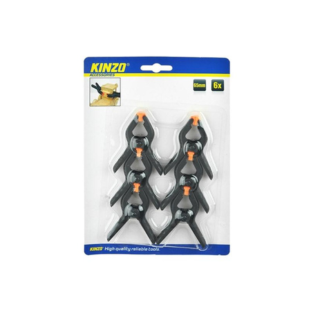 Kinzo - Set of carpenter's gripper clamps 65 mm 6 pcs.