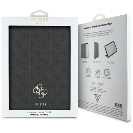 Magnetické pouzdro Guess 4G Big Logo - iPad Pro 11" M4 (2024) (černé)