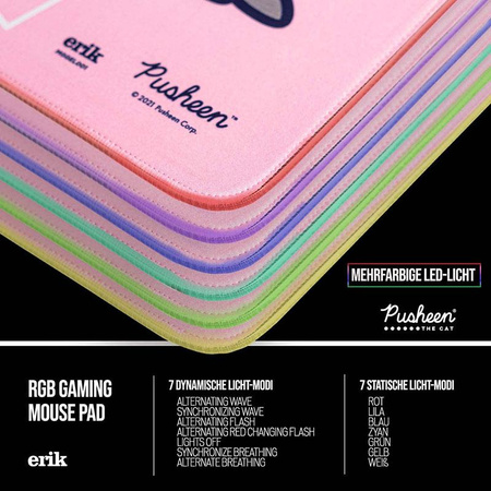 Pusheen - LED gaming / desk mat XXL (90 x 40 cm)