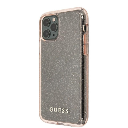 Guess Glitter Case - Coque pour iPhone 11 Pro Max (Rose)