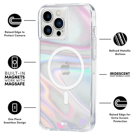 Case-Mate Soap Bubble MagSafe - Etui iPhone 13 Pro Max (Iridescent)