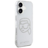 Karl Lagerfeld IML Rhinestones Karl Head - Hülle für iPhone 16 (Transparent)