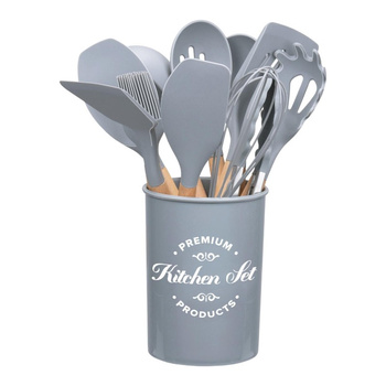 Silikonowe Przybory Kuchenne ze Stojakiem Trzepaczka Zestaw Alpina 12 el.