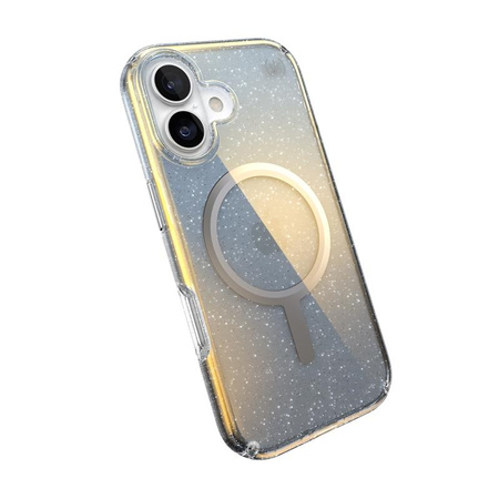 Speck Presidio Lux MagSafe - iPhone 17 Tasche (Hyper Mirror Glitter / Silber Metallic)